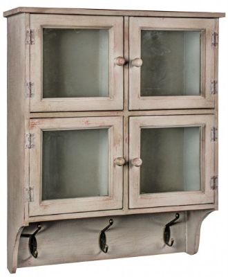 wall cabinet with hooks