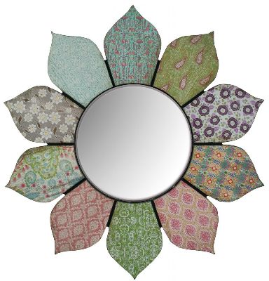 groovy petals wall mirror