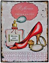 shoe tin wall plaque