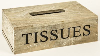 wooden tissue box